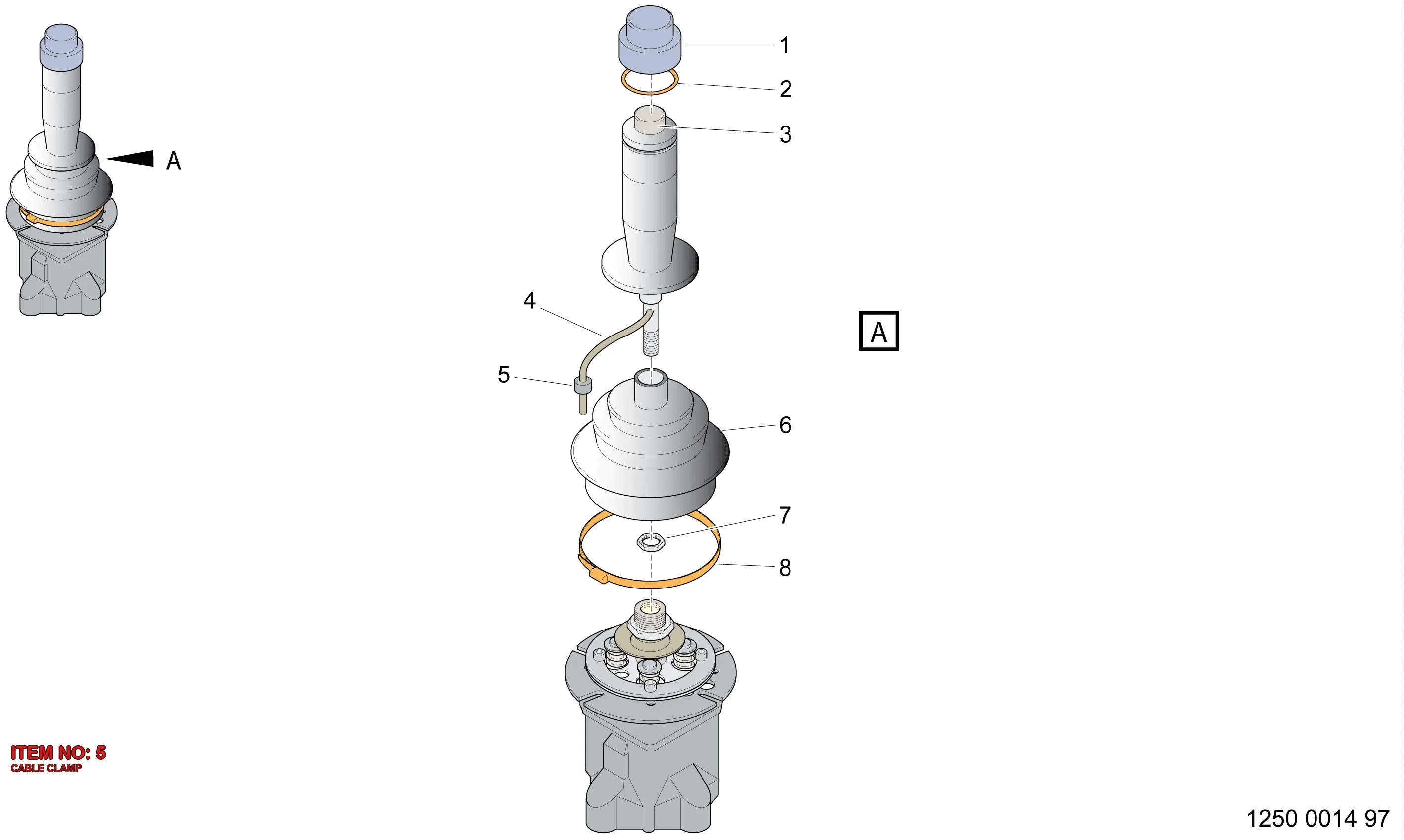 9126 7062 00 CABLE CLAMP - Technical Drawing