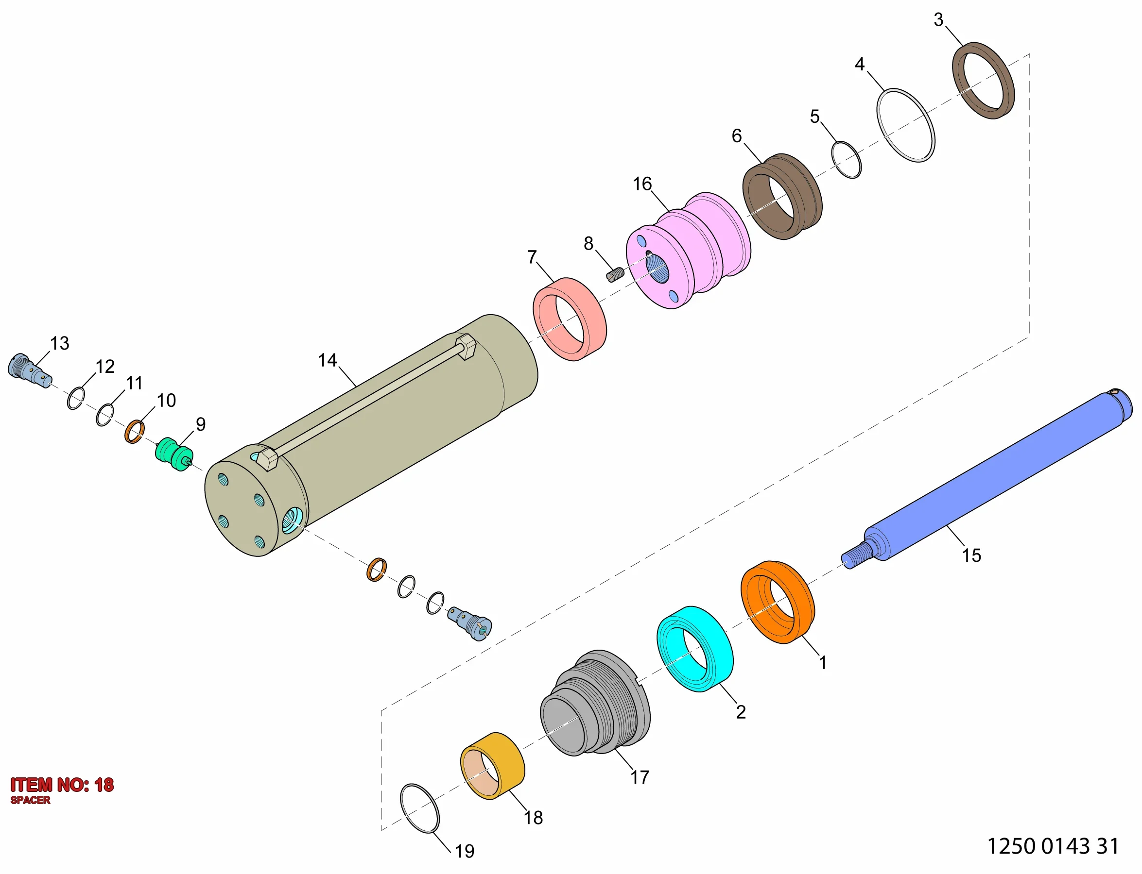 9128 5207 00 SPACER - Technical Drawing
