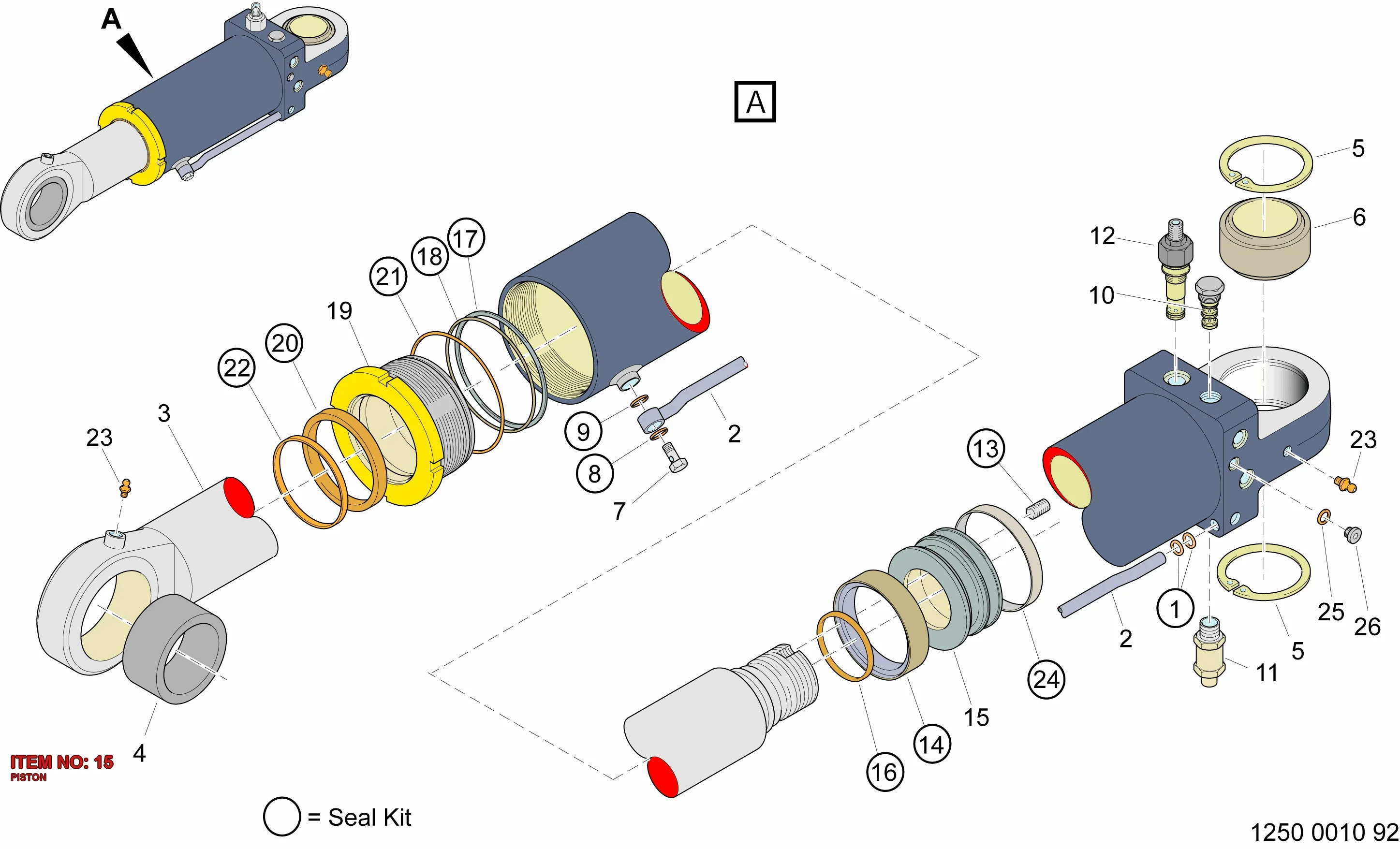 9128 6125 00 PISTON - Technical Drawing
