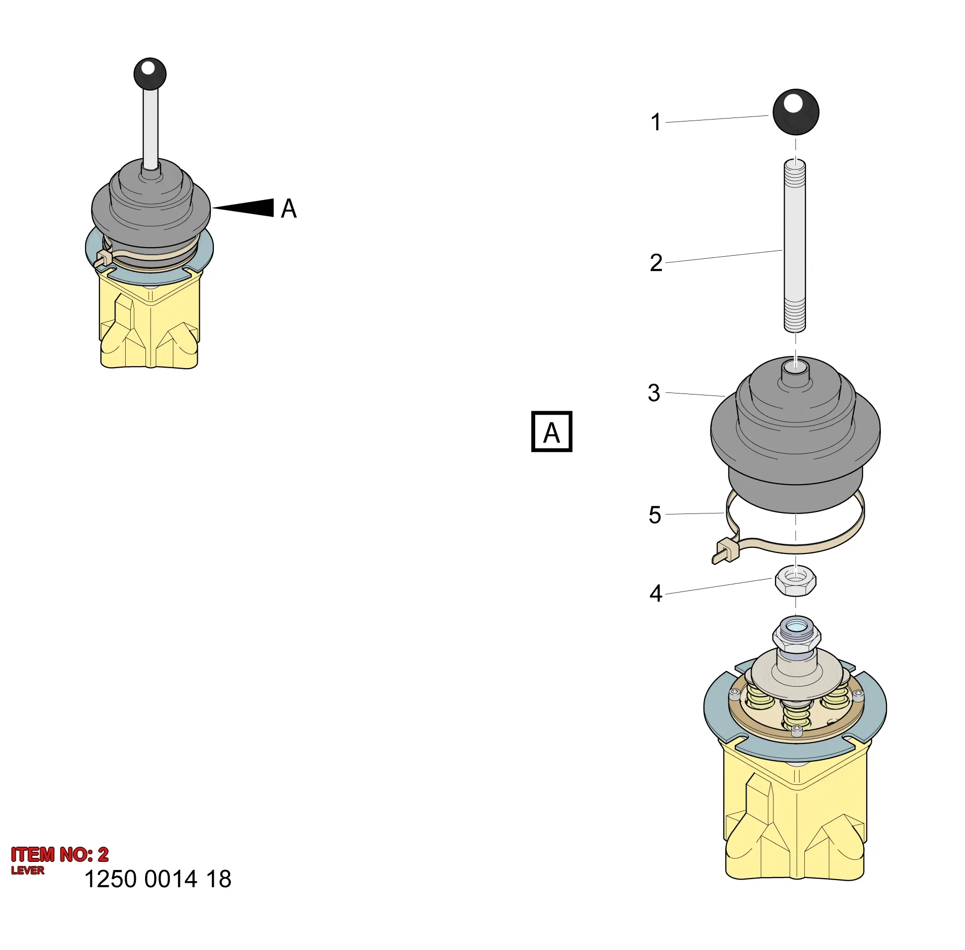 9128 6954 00 LEVER - Technical Drawing