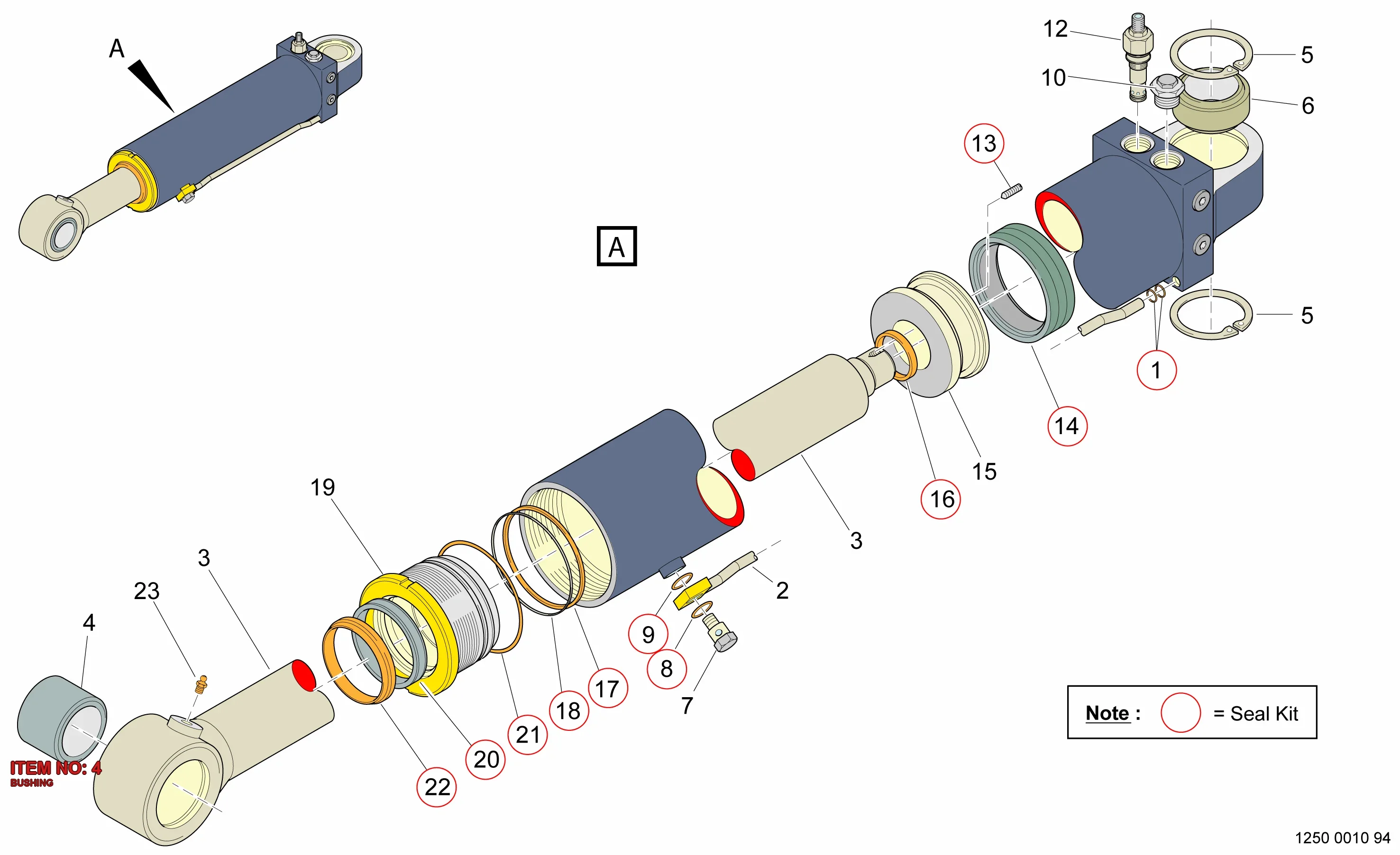 9128 7345 00 BUSHING - Technical Drawing