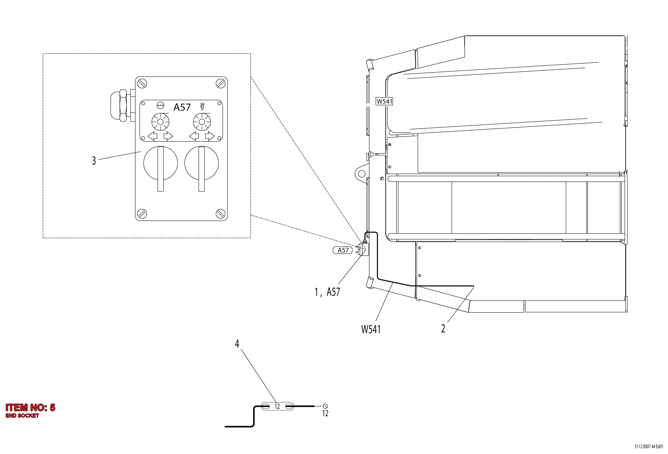 9139 6002 21 END SOCKET - Technical Drawing