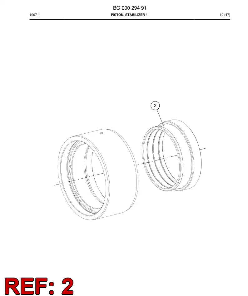 BG00029492b BG 000 294 92b Bushing - Sandvik Technical Drawing
