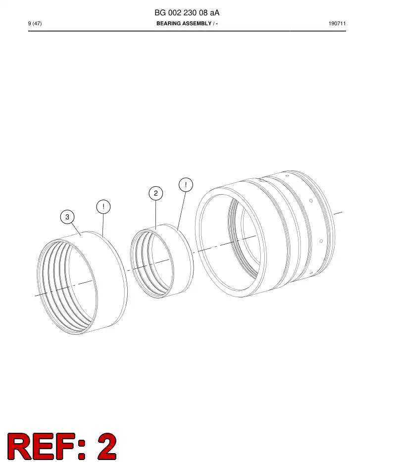 BG00042517a BG 000 425 17a Bushing - Sandvik Technical Drawing