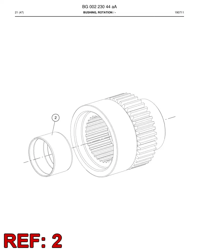 BG00051399a BG 000 513 99a Bushing - Sandvik Technical Drawing