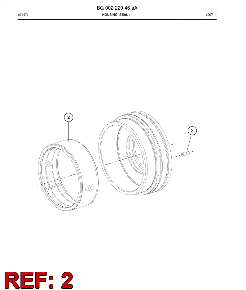BG00058951a BG 000 589 51a Bushing - Sandvik Technical Drawing