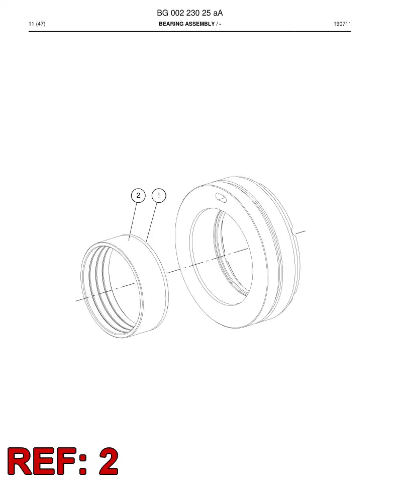 BG00058987b BG 000 589 87b Bushing - Sandvik Technical Drawing