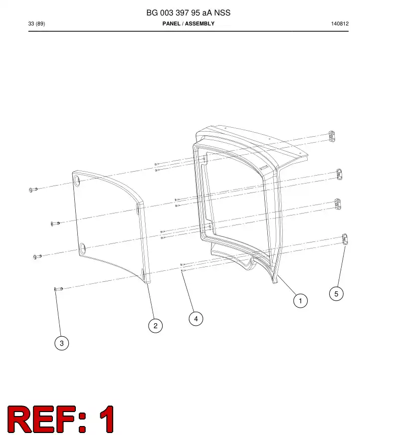 BG00094720 BG 000 947 20 PRING, REAR - Sandvik Technical Drawing