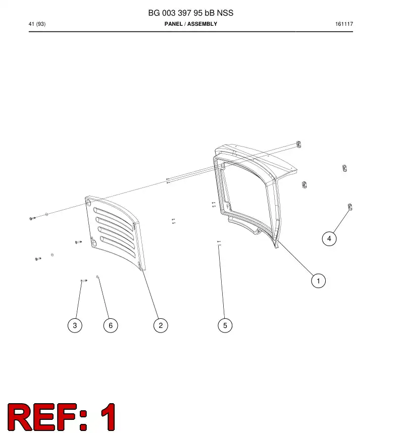 BG00094720a BG 000 947 20a PRING, REAR - Sandvik Technical Drawing