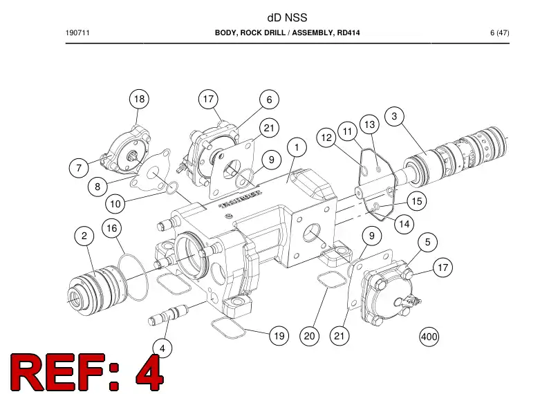BG00113990a BG 001 139 90a Tie Rod - Sandvik Technical Drawing