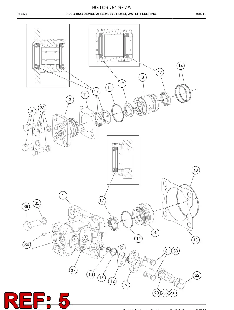 BG00118850 BG 001 188 50 Fitting, Flange - Sandvik Technical Drawing