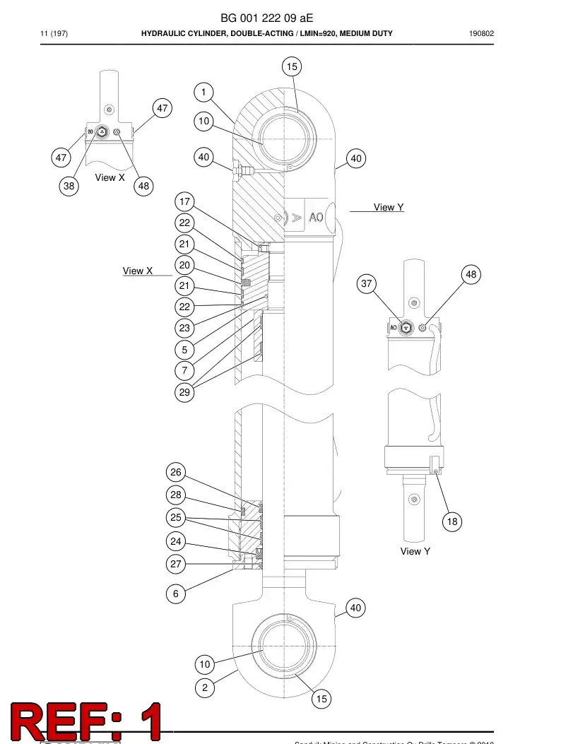 BG00119605a BG 001 196 05a Tube, Cylinder - Sandvik Technical Drawing