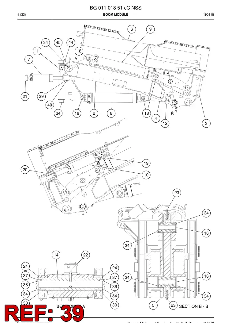BG00138409a BG 001 384 09a Pin, Cylinder - Sandvik Technical Drawing
