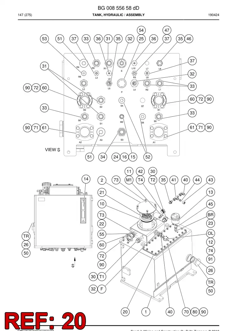BG00158800a BG 001 588 00a Seal - Sandvik Technical Drawing