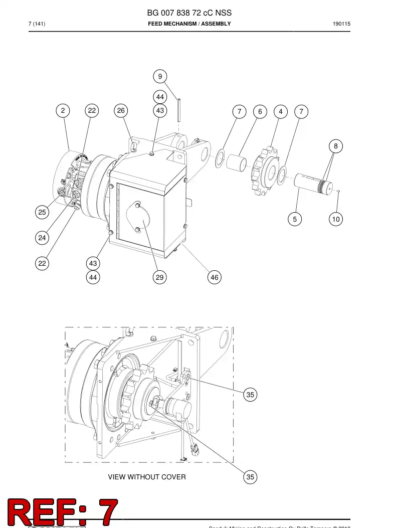 BG00166652a BG 001 666 52a Washer plate - Sandvik Technical Drawing