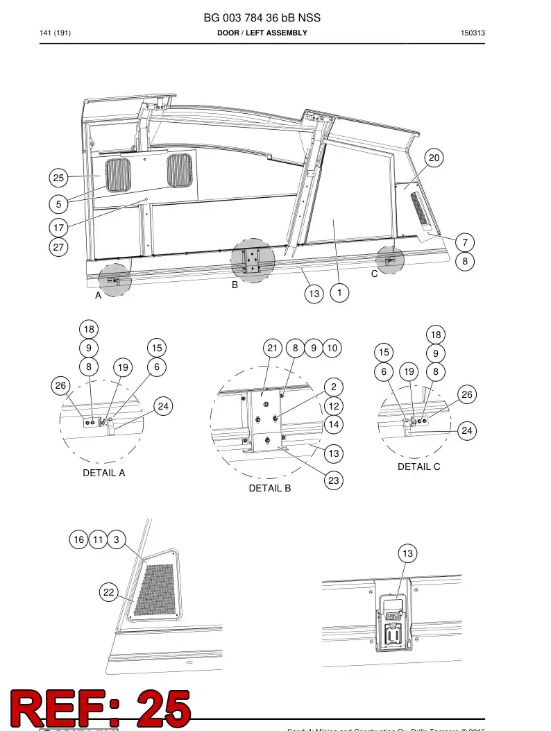 BG00166795a BG 001 667 95a Housing - Sandvik Technical Drawing