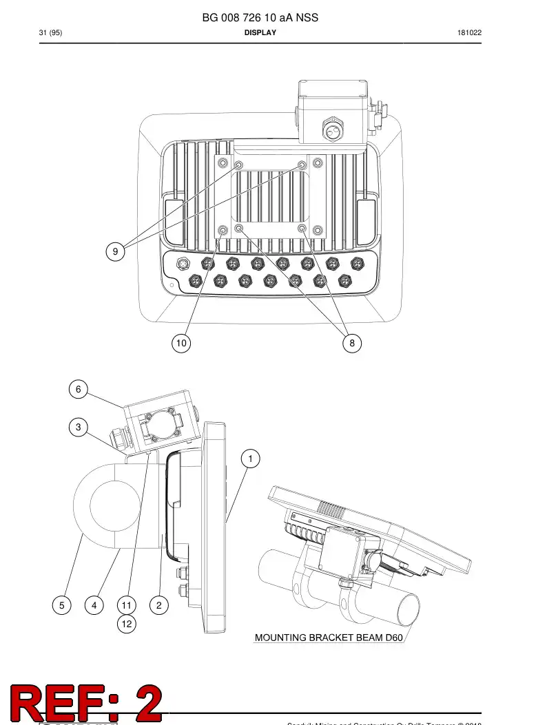BG00175655b BG 001 756 55b Plate - Sandvik Technical Drawing