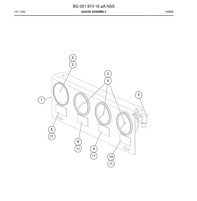BG00187418a BG 001 874 18a ASSEMBLY DE MEDIDORES - Sandvik Technical Drawing