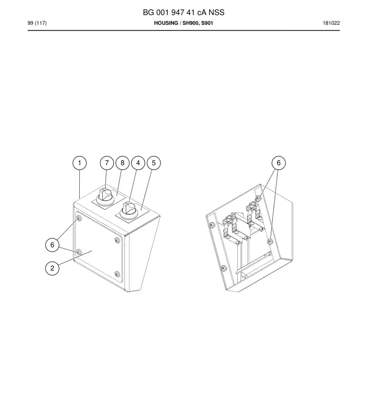 BG00194741c BG 001 947 41c Housing - Sandvik Technical Drawing