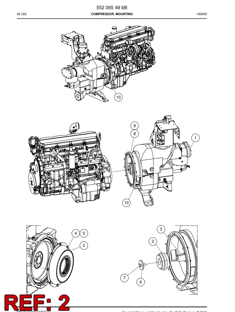 BG00195194a BG 001 951 94a Coupling Assembly - Sandvik Technical Drawing