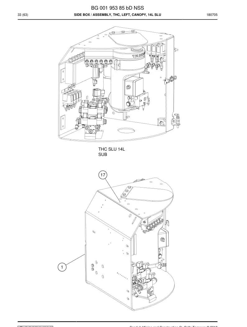 BG00195385b BG 001 953 85b Side Box - Sandvik Technical Drawing