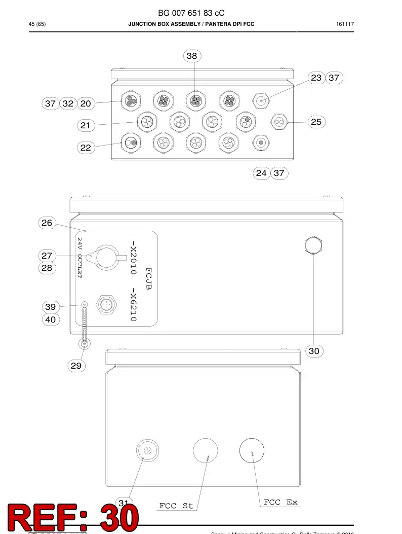 BG00195515a BG 001 955 15a Breather - Sandvik Technical Drawing
