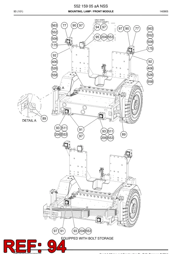 BG00197307a BG 001 973 07a Lamp accessory - Sandvik Technical Drawing