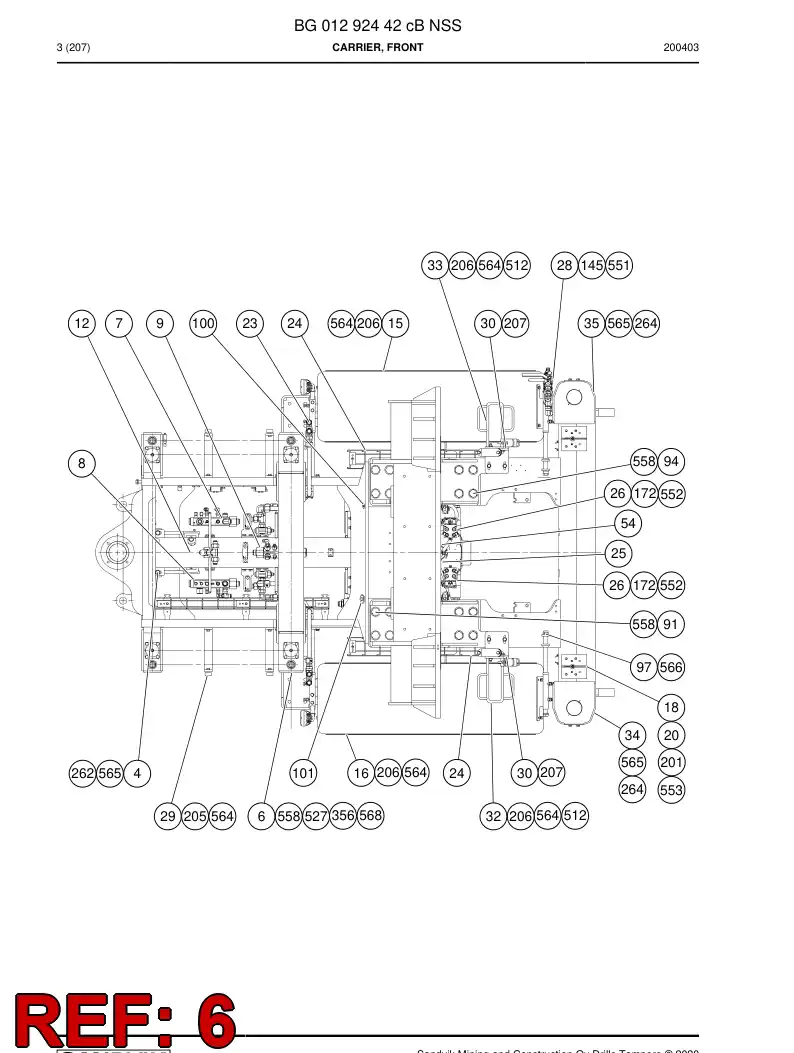 BG00198281b BG 001 982 81b Support - Sandvik Technical Drawing