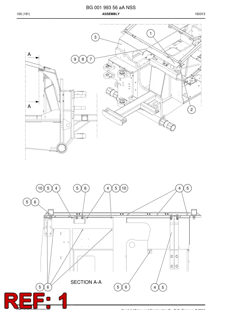 BG00199353b BG 001 993 53b Plate, Front - Sandvik Technical Drawing