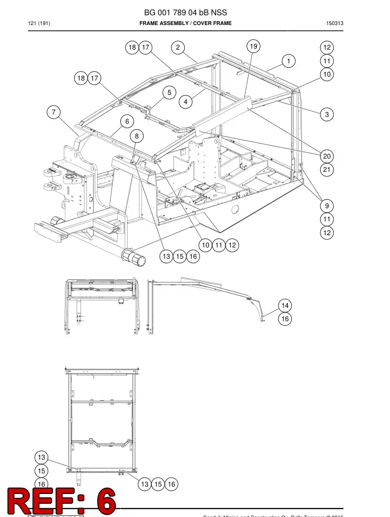 BG00199390b BG 001 993 90b Beam - Sandvik Technical Drawing