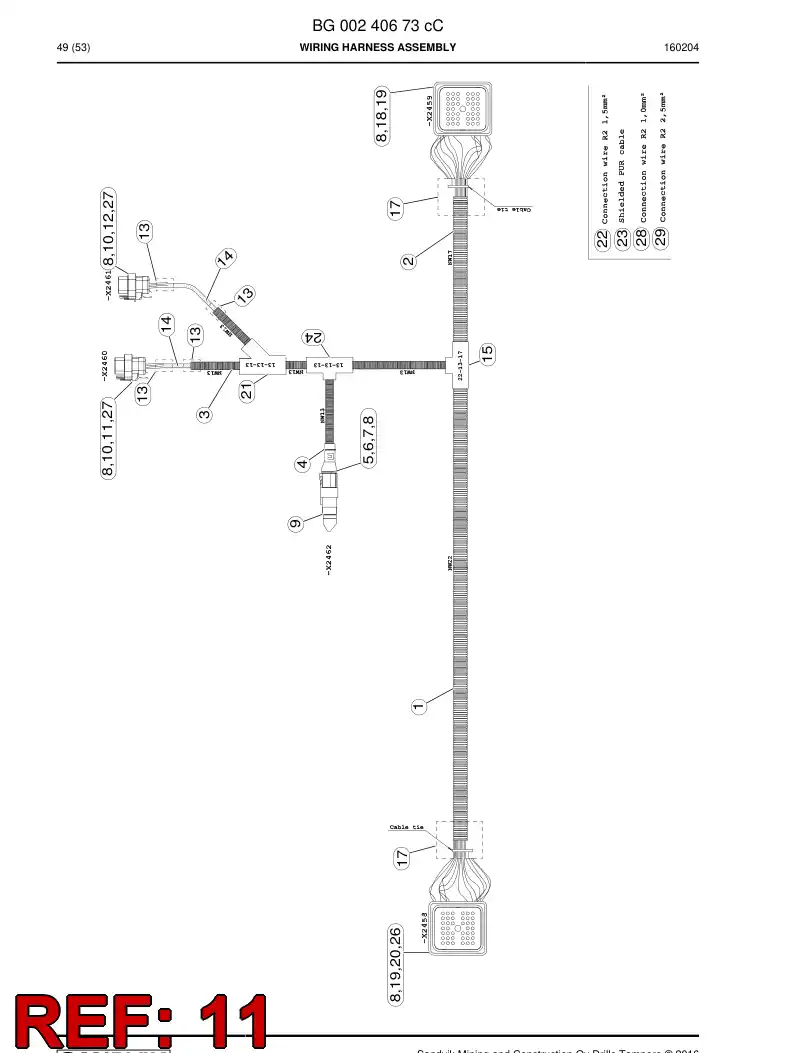 BG00200943a BG 002 009 43a Connector - Sandvik Technical Drawing