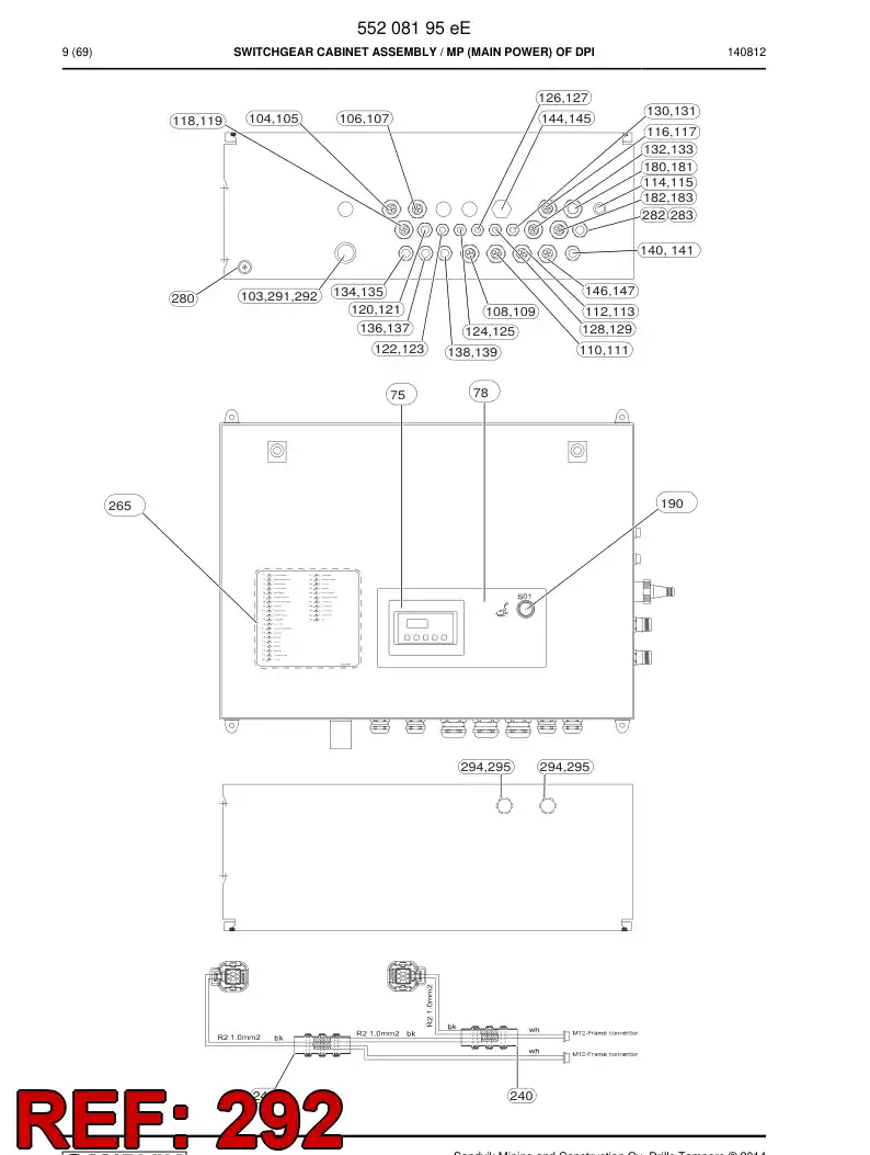 BG00200977a BG 002 009 77a lock nut - Sandvik Technical Drawing