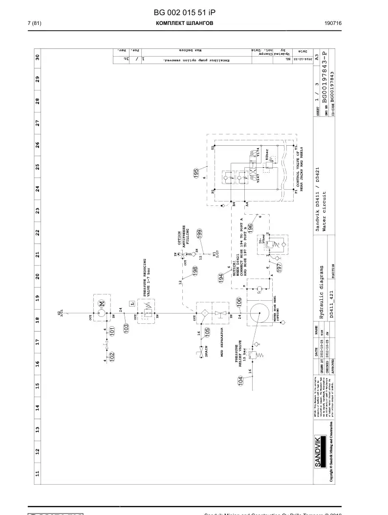 BG00201551i BG 002 015 51i Hosing Set - Sandvik Technical Drawing