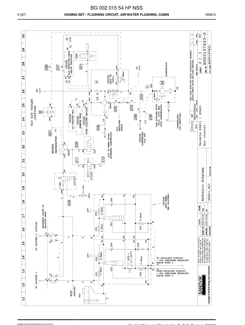 BG00201554h BG 002 015 54h Hosing Set - Sandvik Technical Drawing