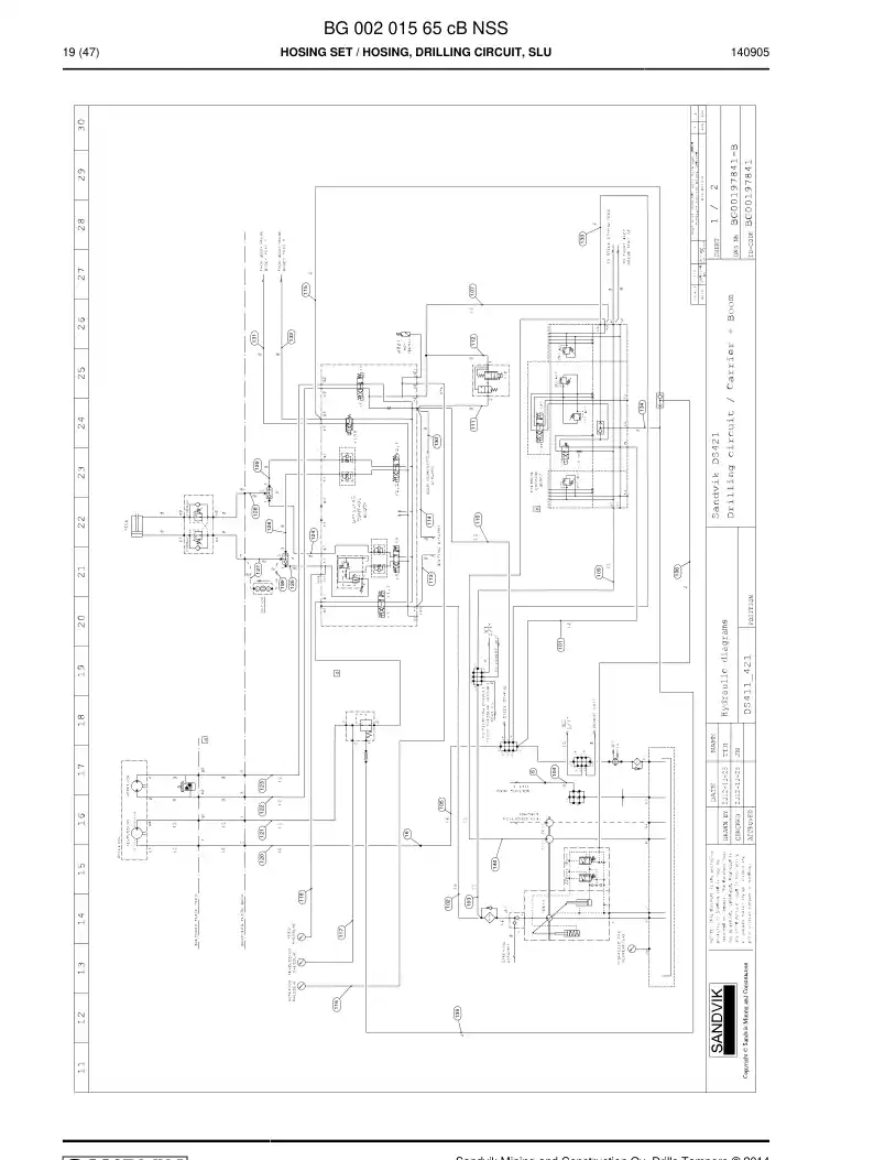 BG00201565c BG 002 015 65c Hosing Set - Sandvik Technical Drawing