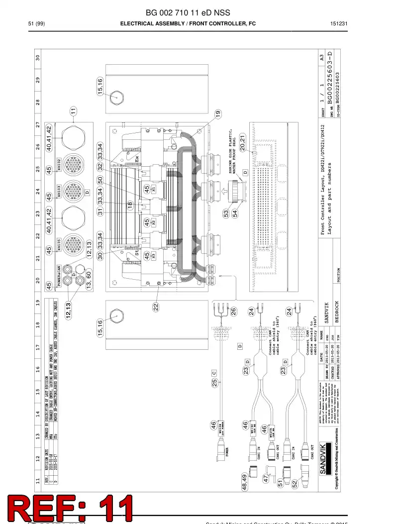 BG00202305h BG 002 023 05h Enclosure - Sandvik Technical Drawing