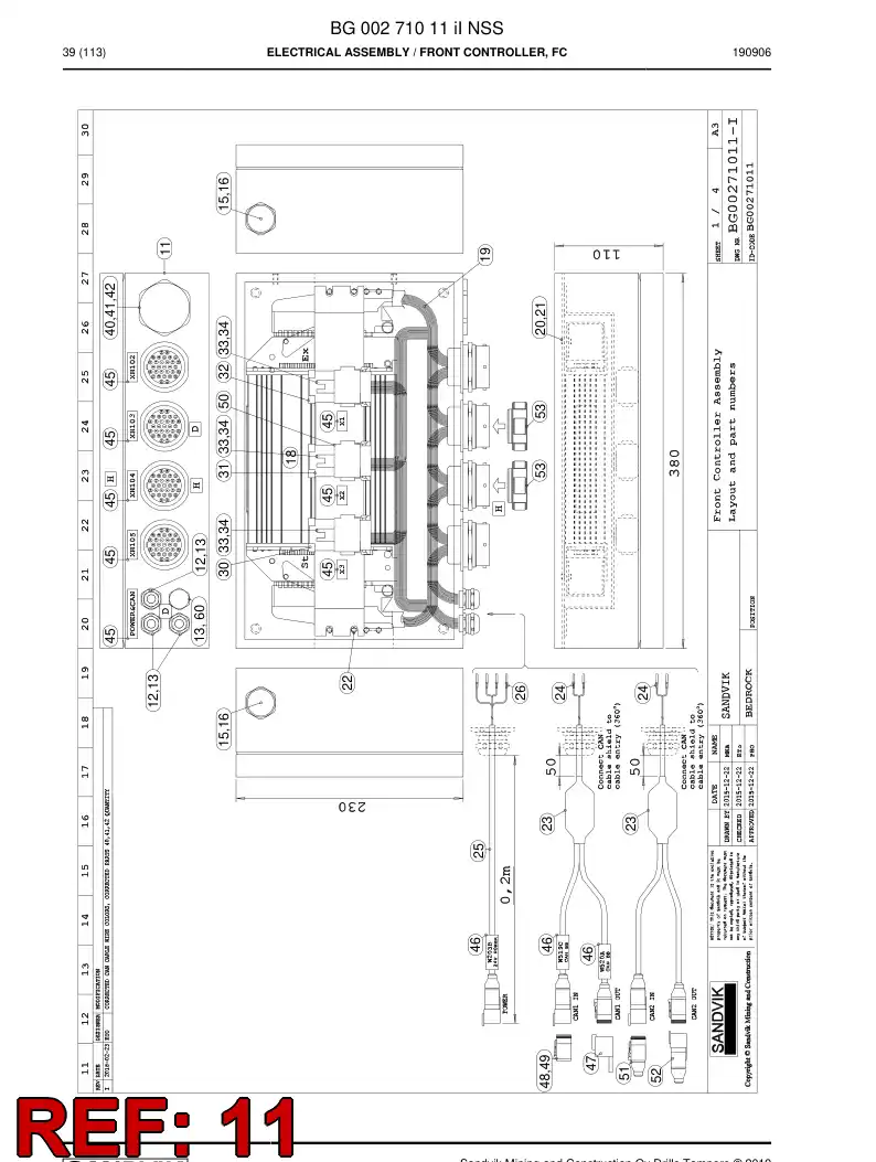 BG00202305i BG 002 023 05i Enclosure - Sandvik Technical Drawing