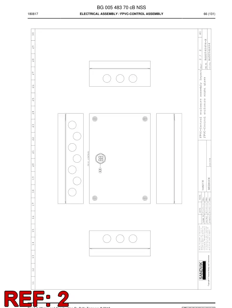 BG00202313k BG 002 023 13k Enclosure - Sandvik Technical Drawing