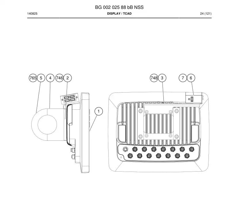 BG00202588b BG 002 025 88b Display - Sandvik Technical Drawing
