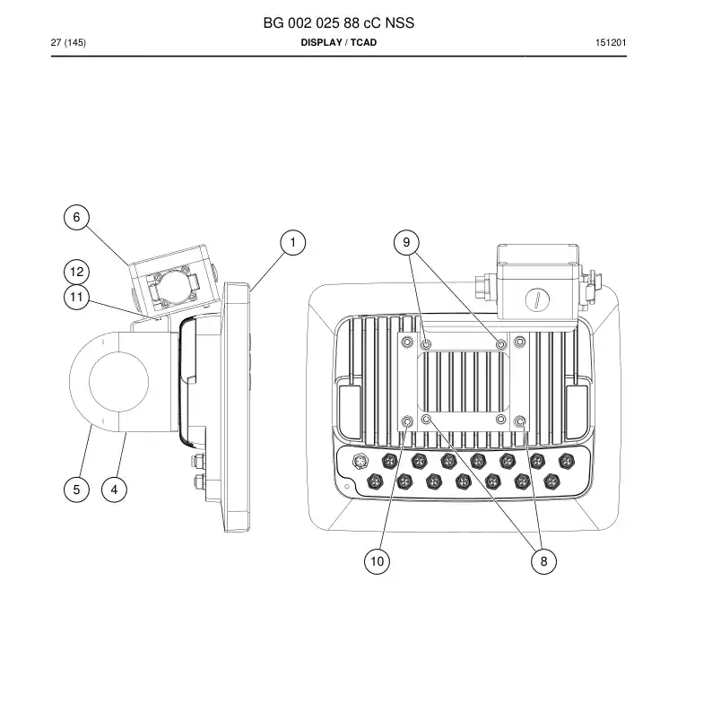 BG00202588c BG 002 025 88c Display - Sandvik Technical Drawing