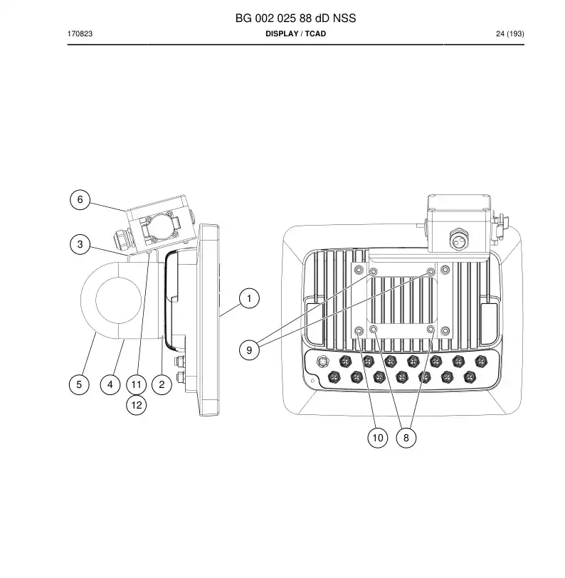 BG00202588d BG 002 025 88d Display - Sandvik Technical Drawing