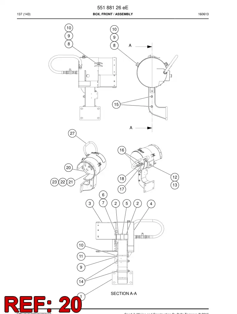BG00203670a BG 002 036 70a Sheet, Rubber - Sandvik Technical Drawing