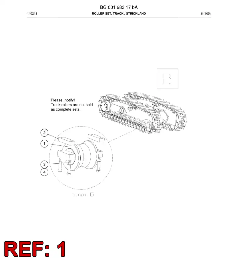 BG 002 040 51a Roller, Track - drawing