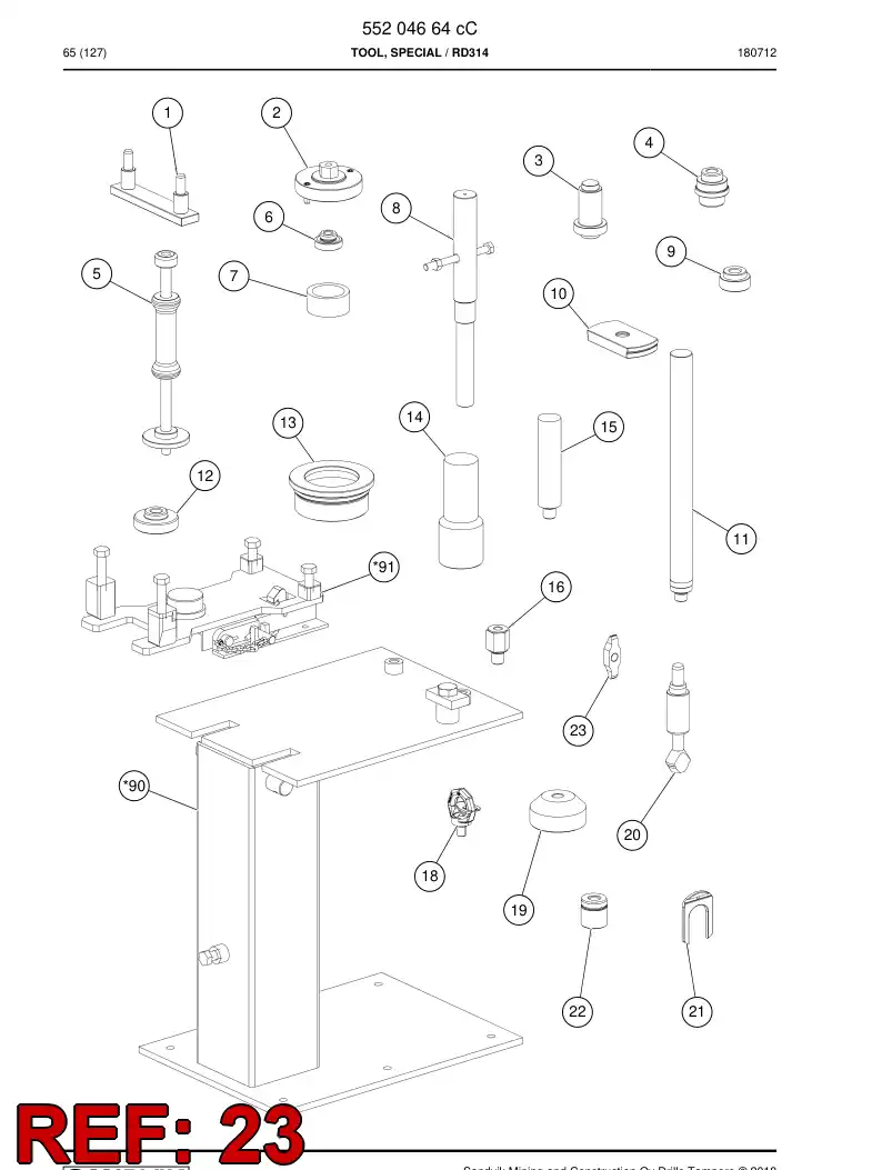 BG00204316a BG 002 043 16a Punch - Sandvik Technical Drawing