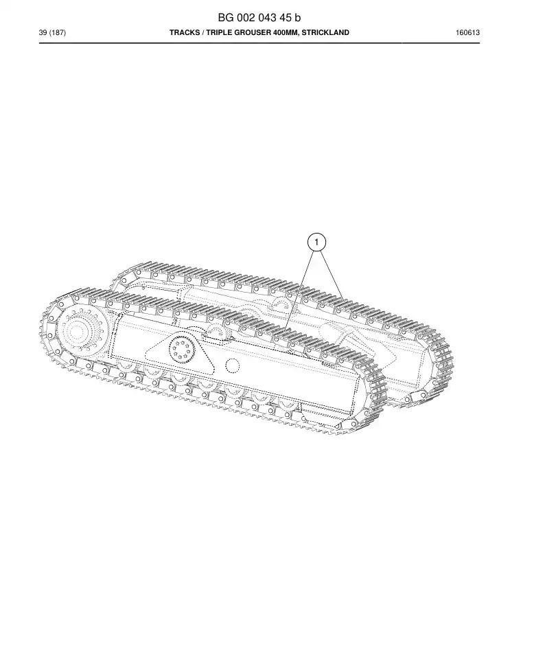 BG00204345b BG 002 043 45b Tracks - Sandvik Technical Drawing