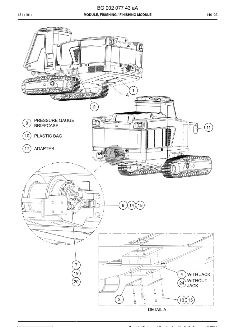 BG00207743a BG 002 077 43a Module, Finishing - Sandvik Technical Drawing