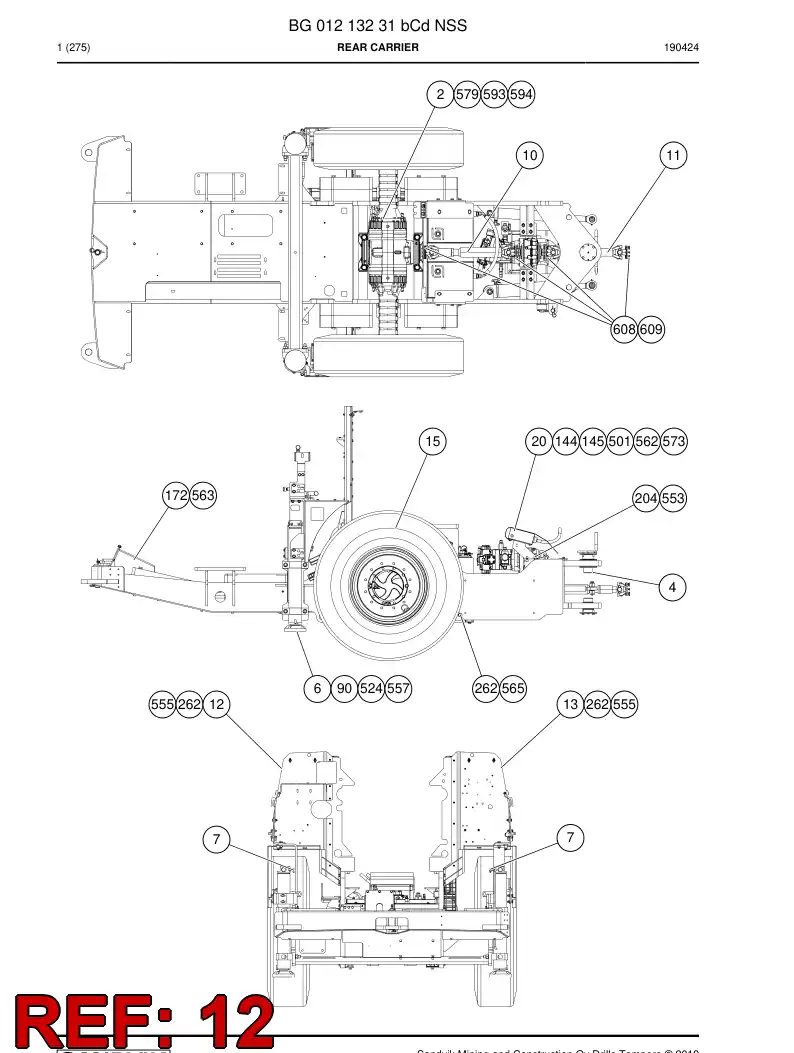 BG00208128b BG 002 081 28b Deflector, Air - Sandvik Technical Drawing