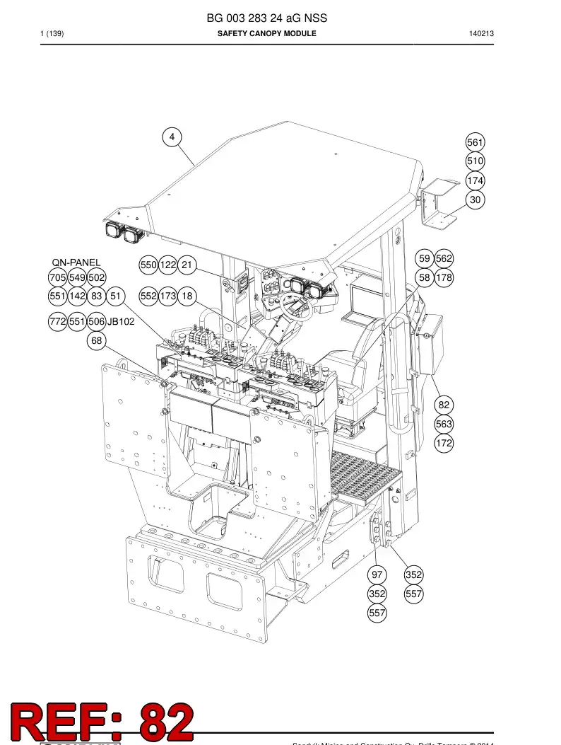 BG00208870a BG 002 088 70a Enclosure - Sandvik Technical Drawing