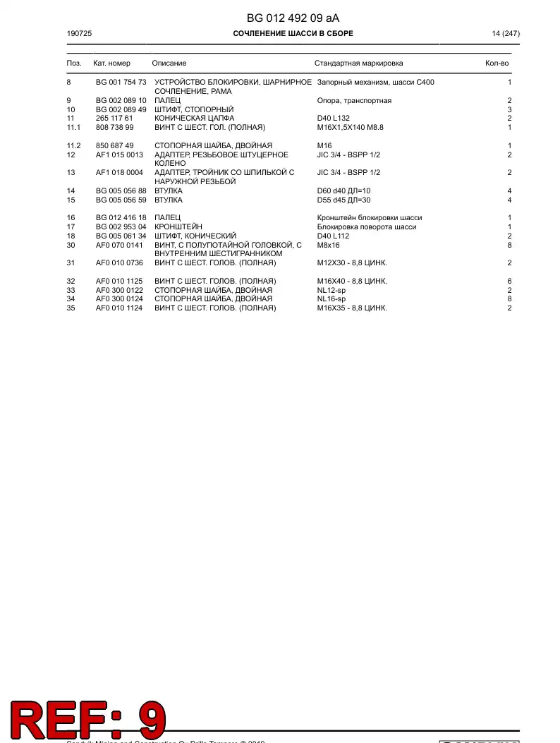 BG00208910b BG 002 089 10b Pin - Sandvik Technical Drawing
