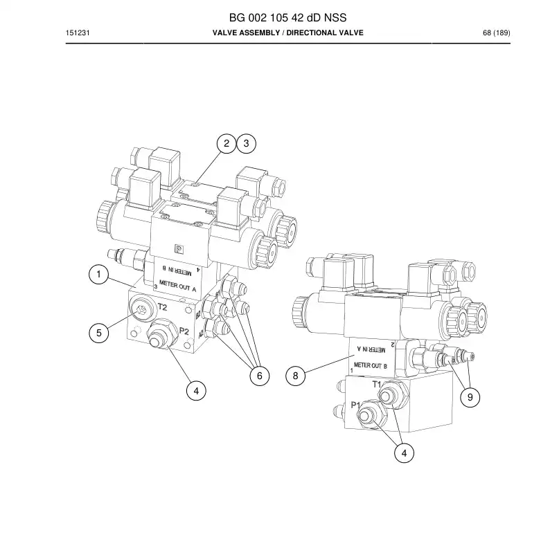 BG00210542d BG 002 105 42d Valve Assembly - Sandvik Technical Drawing